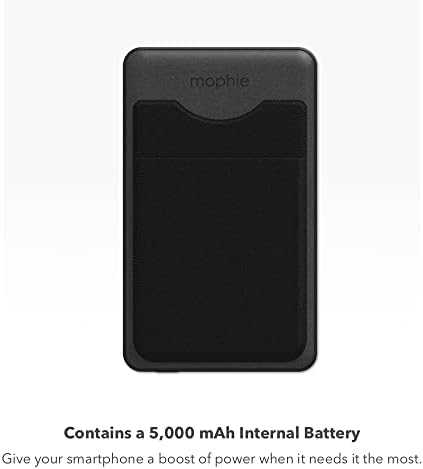 Mophie Snap+ Juice Pack Mini – Portable Magnetic Wireless Charger with 5000 m Ah Battery for Rapid Charging – Perfect for Mag Safe & Qi Smartphones – Sleek Black Power Bank for Apple, Samsung, and Google Devices – Essential On-the-Go Charging Solution