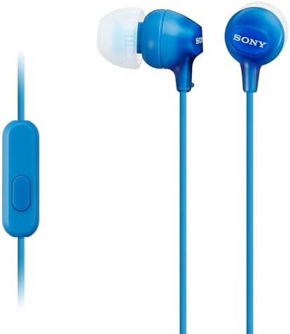 Sony MDREX15 AP Blue In-Ear Earbud Headphones with Microphone – Unmatched Comfort and Dynamic Sound for Every Listener