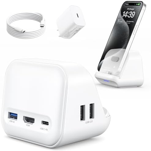 Elevate Your Workspace with the JSAUX 5-in-1 USB-C Docking Station – Optimized for Samsung Dex, Featuring 4 K HDMI Output, 60 W Power Delivery, and Blazing-Fast USB 3.0 Connectivity for Samsung S24/23, Pixel 8/8 Pro, and i Phone 15 Series Users – Your All-in-One Solution for Seamless Multi-Device Integration and Enhanced Productivity