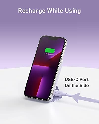 Anker 622 Mag Go Foldable Magnetic Wireless Charger – 5,000 m Ah Portable Power Bank with Stand, USB-C Port & Mag Safe Compatibility for i Phone 16/15/14/13 Series – Ultimate On-the-Go Charging Solution