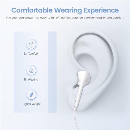 Experience Superior Sound Quality with Zetuti Dual-Pack Wired Earbuds – Ideal for i Phone Users, Featuring Noise Isolation, Built-in Microphone, and User-Friendly Remote Control – Perfect for Music Lovers and Commuters on All 3.5 mm Devices