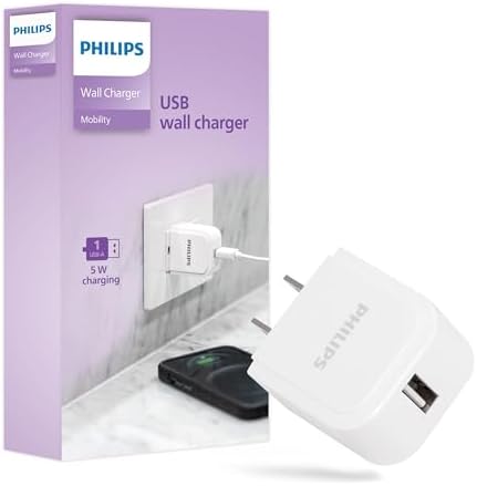 Philips 24 W USB Power Strip with 6 ft Braided Cable – Ultimate Charging Station for i Phone, i Pad, Samsung Galaxy & Google Pixel – 4 Port USB-A Design for Fast & Efficient Device Charging – Sleek & Durable Solution for Home, Office & Travel