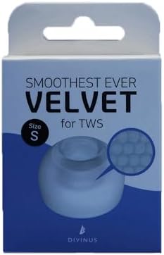Elevate Your Audio Experience with Hi Fi Go Divinus Velvet Eartips – Comfort-Driven Deep Insertion Design for TWS Earbuds (3 mm-5 mm Nozzles, Size S, 3 Pairs) – Premium Velvet Material Enhances Sound Isolation and Stability for Active Lifestyles