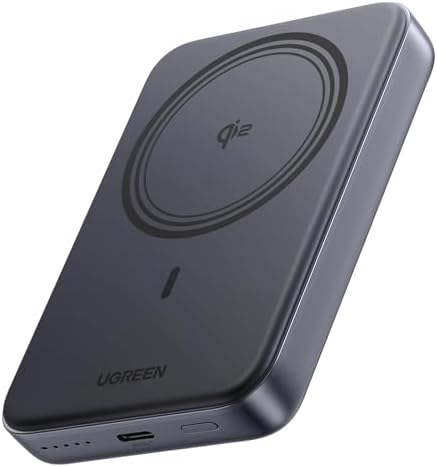 UGREEN Qi2 Certified 15 W Magnetic Power Bank – 10,000 m Ah Fast Charging Wireless Battery Pack for i Phone 16/15/14/13/12 Series – Ultra-Slim Portable Charger with 20 W USB-C Output for Ultimate Compatibility and Convenience