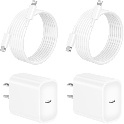 Rapid Charge 20 W USB-C Wall Charger Duo with 6 FT MFi Certified Lightning Cable – Kindtoy Pack for i Phone 14/13/12/11 Pro Max & i Pad – Optimal Compatibility & Swift Power Solution for Apple Devices
