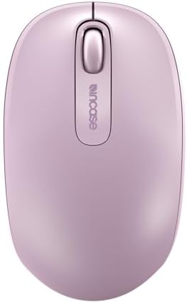 Light Orchid Incase Wireless Mobile Mouse 1850 – Microsoft-Designed, Ambidextrous Comfort, 6-Month Battery for Ultimate Portability, Nano Transceiver for Seamless Connectivity, Compatible with Mac & Windows 8/10/11 – Elevate Your Productivity and Style