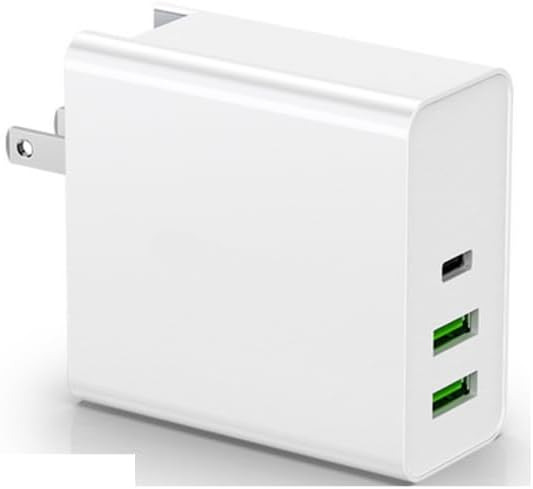 Compact 40 W Dual Port USB C Charger Block – Rapid Charge Cube for i Phone 11-16 Pro Max, i Pad, Samsung & More – Stylish Yellow Power Delivery & Quick Charge Technology for Ultimate Travel Convenience and Device Compatibility