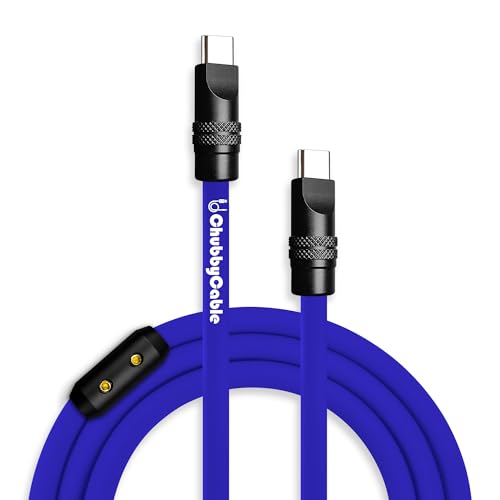 chubbycable Black Chubby Pro – Samurai Cable 240W USB-C Cable Silicone Fast Charging Type C Charger Cord, Rose Red, USB-A to Type-C, 6.6FT – Enhanced Compatibility and Speed