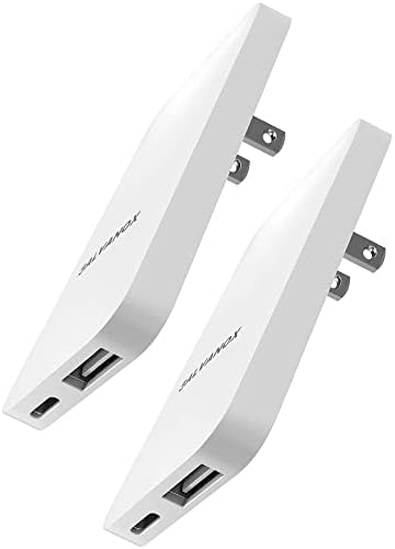 Galvanox Ultra Slim Type C Wall Charger – 20 W Fast Charging Power Adapter for i Phone 12-16 & Samsung Galaxy Devices – Dual USB-C & USB-A Ports – Compact 2-Pack for Home & Travel – Enhanced Speed & Compatibility
