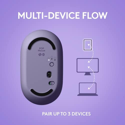 Logitech POP Wireless Mouse in Heartbreaker Rose – Customizable Emojis, Silent Click Technology, Precision Scrolling & Multi-Device Compatibility for Effortless Navigation and Personal Expression