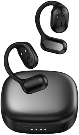 Revolutionary Open Ear Bluetooth 5.3 Earbuds with Ergonomic Secure Earhooks – Ideal for Active Lifestyles, Featuring Fast Charging, Sweat-Resistant Design, and Smart Digital Display Case for Music, Gaming, and Sports Enthusiasts – Unmatched Comfort and Connectivity for All-Day Use