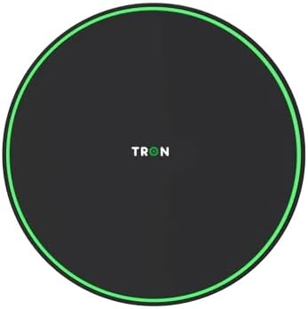 Tron TR2 Qi Wireless Charger – Ultra-Fast Charging Pad for i Phone & Samsung Galaxy – Sleek Modern Black Design for Effortless Power-Up – Enhanced Device Compatibility & Safety Features for Home, Office, or Travel – Premium Quality Charging Solution for Today’s Lifestyle