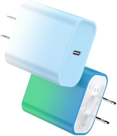 i GENJUN 4 Pack USB C Fast Charger Block – 20 W Power Delivery 3.0 Wall Adapter for i Phone 16/15/14, Galaxy & Pixel – Portable Type C Power Adapter for Air Pods Pro – Compact Travel Essential with Superior Speed and Compatibility