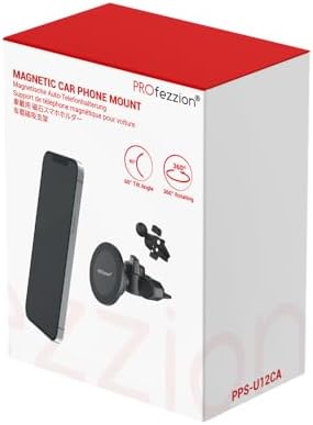 Magnetic Phone Holder for Cars – PROfezzion Suction Cup & Vent Clip Combo for i Phone 16/15/14/13 Pro Max & All Smartphones – Seamless Mag Safe Compatibility & Durable Aluminum Design – Enhanced Grip for Safe Navigation and Hands-Free Calls