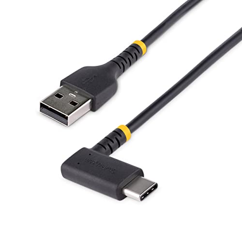 Durable 20-Inch Coiled USB A to C Charging Cable – Heavy-Duty USB 2.0 Fast Charge & Sync Cable, Sleek Black Design for Enhanced Portability and Compatibility with All Devices