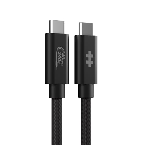 HyperDrive Next USB4 Type-C Performance Charging Cable — USB C Charging w/ 40Gbps Data Transfer, 240W Power Delivery, Fast Charge, 8K Video Support (4ft/1.2m – Black) – Enhanced Compatibility and Speed