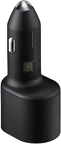 Samsung Super Fast Dual Port Car Charger – 45 W USB-C & 15 W USB-A Fast Charging Adapter for Smartphones & Tablets – Sleek Black Design for Ultimate On-the-Go Power – EP-L5300 XBEGWW – Ideal for Busy Professionals and Tech Enthusiasts