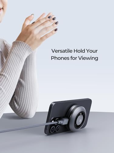 Ultra-Fast 15 W Qi2 Certified Wireless Charging Pad with Integrated Cooling System – Mag Safe Compatible Charger for i Phone 12 to 16 Series – Innovative Design for Gamers and Multitaskers – Efficient Power Delivery for Seamless Use