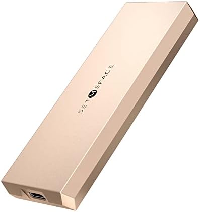 Ultra-Durable SETMSPACE NVME Enclosure – 10 Gbps SSD Adapter for M-Key Drives, Solid Aluminium Alloy Case with USB C/A Cables, Supports 2230/2242/2260/2280 Sizes, Enhanced Portability and Robust Performance in Sleek Grey Design
