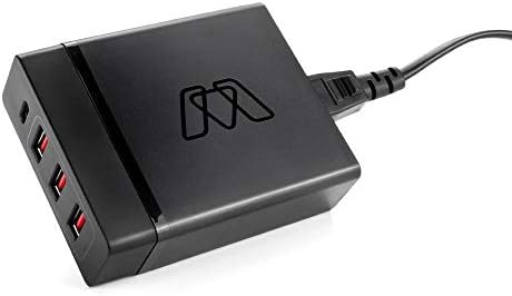 Sewell MOS Reach C 60 W USB-C Power Adapter with 3 USB-A Ports – Ultimate Multi-Device Charging Station for Home and Travel, Fast Charging, Overheat Protection, and Enhanced Device Compatibility