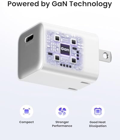 Ultra-Fast 30 W Ga N III USB-C Wall Charger Pack – Advanced PD3.0 & PPS Technology for i Phone 16/15, Galaxy, i Pad – Foldable & Portable Power Block Compatible with Mag Safe – Perfect for Home, Office, and Travel Use