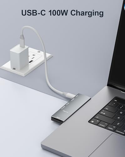 Maximize Your Mac Book’s Potential with the NXPGKEA 8-in-2 USB C Hub – Dual 4 K HDMI Outputs for Stunning Displays, High-Speed USB-A Ports for Effortless Data Transfers, and Micro SD/SD Card Readers for Instant File Access – Ideal for Mac Book Pro, Air M1/M2/M3, Dell XPS, Lenovo Think Pad, and HP Laptops – Compact, Durable Hub for Professionals on the Move
