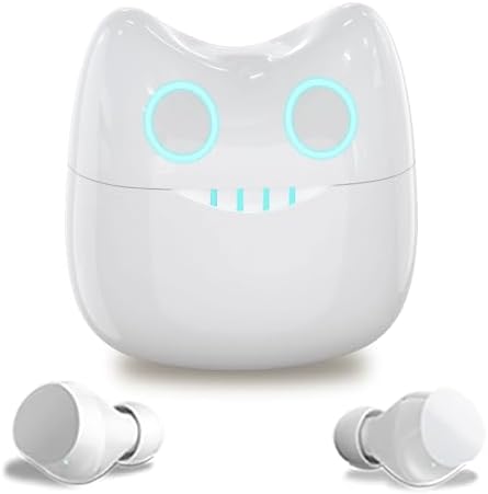 Compact Bluetooth 5.0 Earbuds for Small Ears | Touch-Control Noise-Cancelling Headphones with Unique Cartoon Charging Case | Lightweight Design for Comfort | Immersive Stereo Sound Perfect for Music & Calls | Ideal for Active Lifestyles