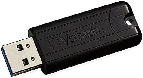 Verbatim 32 GB Pinstripe USB 3.2 Gen 1 Flash Drive – 10 Pack of Sleek Black Retractable Thumb Drives for Fast Data Transfer, Perfect for Home, Office, and Travel – Reliable Portable Storage Solution with Wide Device Compatibility