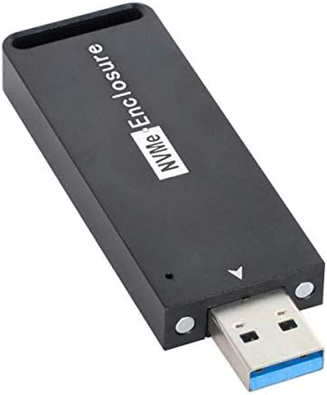 High-Speed Cablecc USB 3.1 Gen2 NVMe M-Key SSD External Enclosure – 10 Gbps Data Transfer for 2230/2242 mm Drives, Tool-Free Setup & Durable Aluminum Design for Optimal Cooling and Portability