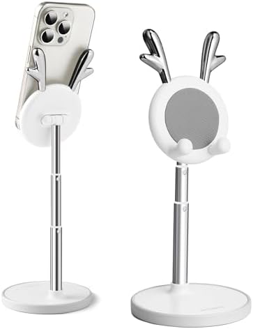 OATSBASF Cute Cell Phone Stand, Adjustable Bunny Phone Stand for Desk, Thick Case Friendly Holder Compatible with iPhone, Kindle, iPad, Switch, All Phones (Pink) – Enhanced Compatibility and Speed