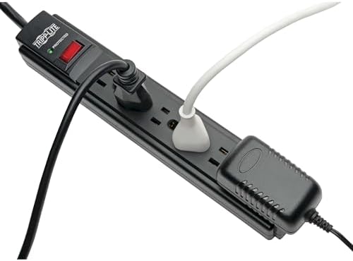 Tripp Lite 6-Outlet Surge Protector Power Strip with 6 ft Cord – 900 Joules of Protection for Home Office & Entertainment Systems, Versatile Connectivity, and Enhanced Safety Features