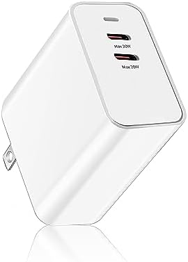 Ultra-Fast 45 W Dual Port USB-C Wall Charger for Samsung Galaxy S Series – Rapid Charging with 5 FT Type C Cable – Perfect for S25, S24, S23 Models – Compact & Portable Power Solution for On-the-Go Charging – Enhanced Compatibility for All Type C Devices