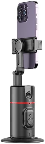 Auto Face Tracking Tripod, No App Required, Rechargeable Battery, 360° Rotation Phone Tracking Holder Face Body Phone Camera Mount for Live Vlog Streaming Video Chat – Enhanced Compatibility and Speed