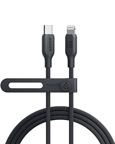 Anker 6 FT USB C to Lightning Cable – MFi Certified, Eco-Friendly Bio-Based Charging Cord for i Phone 14 and More – Stylish Purple Design for Enhanced Durability and Fast Data Transfer – Perfect for Home and Office Use