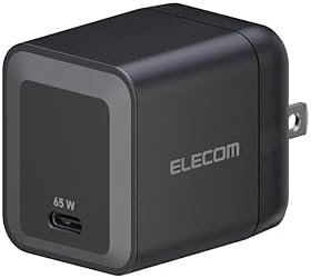 ELECOM 65 W Ga N II USB-C Wall Charger Block – Ultra-Fast Laptop Power Adapter for Mac Book Air, i Pad, i Phone, and More – Compact Single Port Design for Maximum Efficiency and Universal Compatibility – Perfect for On-the-Go Charging Solutions