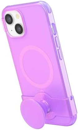 Pop Sockets i Phone 14 Pro Case with Integrated Slidable Grip & Kickstand – Pink Opalescent – Ultimate Wireless Charging Compatibility, 10 ft Drop Protection, and Easy Mag Safe Integration for Enhanced Mobile Experience