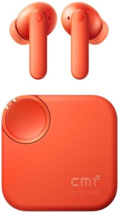 Discover the CMF Buds 2 Wireless Earbuds – Next-Gen Bluetooth Headphones with Superior 48 d B Hybrid Active Noise Cancellation for Uninterrupted Sound, Enhanced Dynamic Ultra Bass for Immersive Audio Pleasure, and an Impressive 55-Hour Battery Life for Long-Lasting Listening Adventures. Equipped with Six High-Definition Microphones for Exceptional Call Clarity and Seamless Chat GPT AI Integration for Effortless Voice Commands, these Trendy Light Orange Earbuds are Perfect for Active Lifestyles. With an IP55 Water-Resistant Rating, Enjoy All-Day Comfort and Durability, Making the CMF Buds 2 Your Ultimate Audio Companion for Music, Calls, and Beyond. Elevate Your Audio Experience Today!