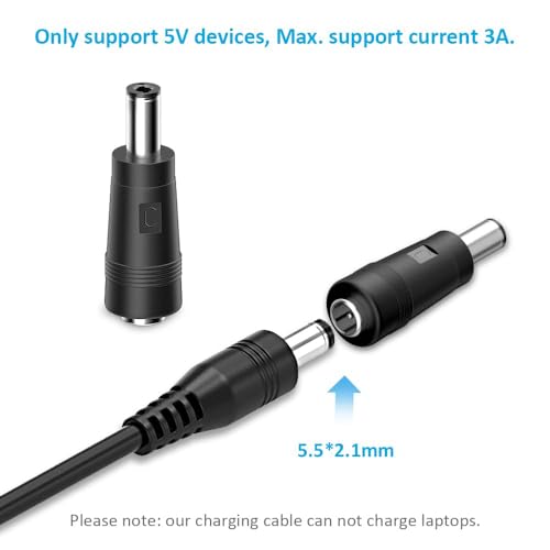 Versatile 5 V USB to DC Power Cable – 1.5 m Length with 11 Interchangeable Connectors for Universal Device Charging – Durable and Flexible Solution for Routers, Bluetooth Speakers, Power Banks, and More – Optimize Your Tech Setup Now!