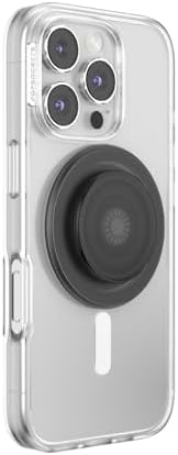 Mag Safe Pop Grip for i Phone – Translucent Black Magnetic Phone Stand & Secure Grip, Personalized Swappable Top, Effortless Hands-Free Viewing, Wireless Charging Compatible Accessory for Ultimate Smartphone Usability