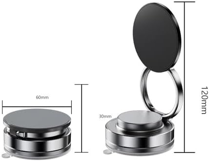 360° Rotation Magnetic Phone Mount With Vacuum Suction & Foldable Design , Hands-Free Car/Bathroom/Yoga Wall/Kitchen Mount | Compatible with MagSafe & All Smartphones – Ideal for TikTok/ASMR Creators – Enhanced Compatibility and Speed