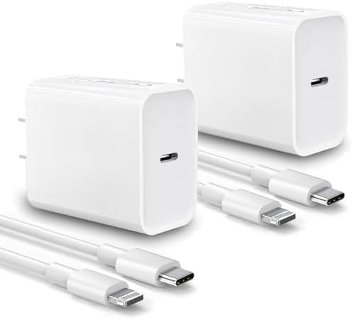 Optimize Your Charging Routine with Our 3-Pack 20 W PD USB-C Wall Fast Charger & 6 FT Type C Cables – Perfect for i Phone 14, 13, 12, & 11 Models – Rapid Power Delivery for Busy Lifestyles – Enhanced Compatibility for Pro Max & XR Devices – Compact Design for Portability – Durable Construction for Long-Lasting Use – Charge Multiple Devices Effortlessly!