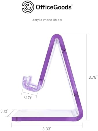 OfficeGoods Acrylic Phone Holder Aesthetic Desk Phone Stand, Compatible with 4-8 inch Screens, Office Decor and Work from Home Essentials – Pink – Enhanced Compatibility and Speed