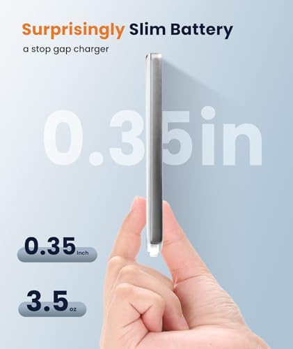 Ultra-Compact Blue Magnetic Wireless Power Bank for i Phone 12-16 Pro Max – 5000 m Ah Fast-Charging Battery Pack with Seamless Attachment for On-the-Go Convenience and Enhanced Compatibility – Essential Travel Accessory for Effortless Energy Backup