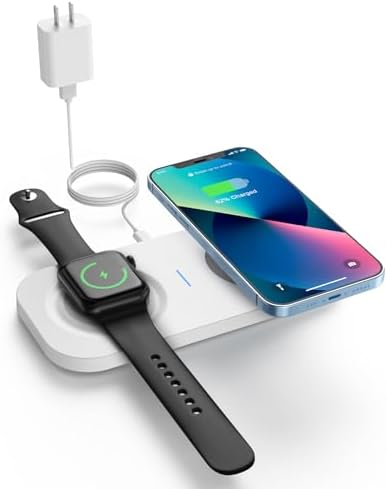 Revitalize Your Charging Routine with the Joy Geek Dual Wireless Charger – 2-in-1 Fast Charging Pad for Samsung Galaxy Devices, Effortlessly Powers Galaxy S23/S22/S21/S20/S10/Note20/10, Compatible with Galaxy Watch 5/4/3 & Buds 2/+/Pro/Live – Enhanced Speed & Compatibility for a Clutter-Free Experience