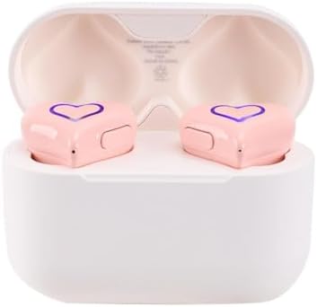 Yoidesu Heart-Shaped Bluetooth Earbuds – Chic Red Design with Superior Noise Cancelling and Hi-Fi Stereo Sound, Ideal Gift for Music Lovers and Trendsetters, Portable Charging Case for Effortless Audio Enjoyment on the Go