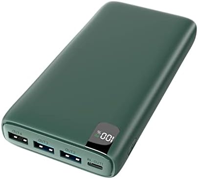 26800 m Ah CONXWAN Portable Power Bank – 22.5 W Fast Charging USB-C Battery Pack with 4 Outputs for i Phone, Android, and Tablets – Essential Travel Charger for On-the-Go Power Solutions in Green