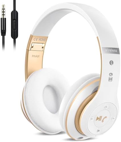 Ultimate Hi-Fi Over-Ear Wireless Bluetooth Headphones – Stylish Black & Gold Design with Built-In Microphone, FM Radio, and Foldable Portability for Superior Comfort and Enhanced Sound Experience
