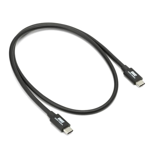 OWC Thunderbolt 4 Cable – 2.0 Meter (6.56 ft.) – Ultra-Fast 40 Gb/s Data Transfer & 100 W Power Delivery – Thunderbolt Certified, Compatible with Thunderbolt 4, 3, USB-C & USB4 Devices – Sleek Black Design for Enhanced Connectivity & Reliability