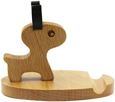Whimsical Dog-Themed Wooden Phone Stand – Charming Desk Accessory for Mobile Devices, Perfect Gift for Pet Enthusiasts, Stylish and Functional Home Office Decor with Stable Anti-Slip Base for Enhanced Productivity and Optimal Viewing Experience