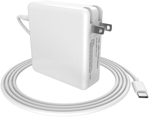 Ultra-Fast 118 W USB-C Power Adapter for Mac Book Pro & Air – High-Efficiency PD 3.0 Charger with 6.6 ft Cable, Compatible with M1-M4 Models, i Phone 16/15, and All Type-C Devices, Intelligent Safety Features for Rapid and Reliable Charging Performance